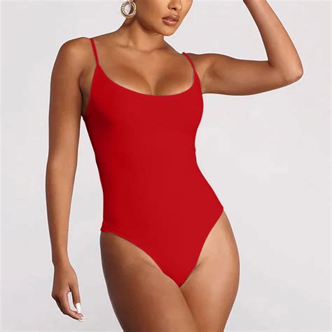 HOMBOM Plus Size Swimsuits for Curvy Women Backless Solid Color Swim