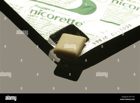 Nicotine chewing gum Stock Photo - Alamy