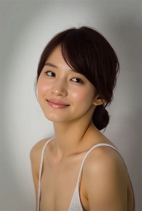 Arafed asian woman with a white tank top and a smile - SeaArt AI