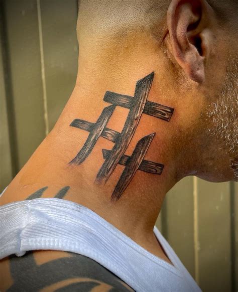 attractive neck tattoo men 7