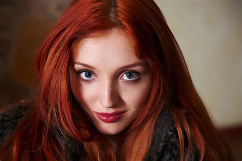 women, redhead, face, Michelle H Paghie, looking at viewer, long hair