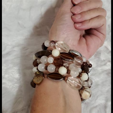 Kohl's | Jewelry | Kohlsset Of 5 Stretchy Braceletsbrownsbundle | Poshmark