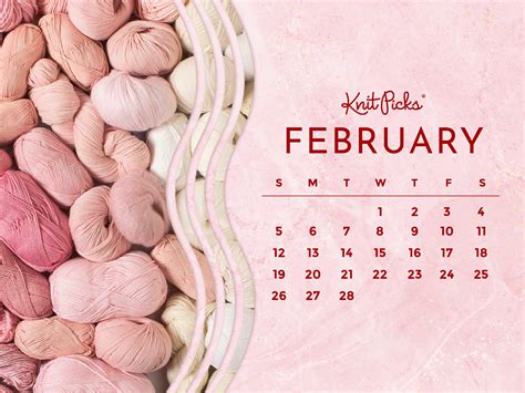 Free Downloadable February 2023 Calendar - The Knit Picks Staff