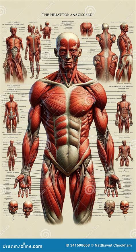 detailed human anatomy illustration stock illustration illustration