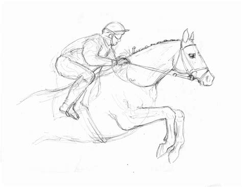 Race Horse Sketches at PaintingValley.com | Explore collection of Race ...