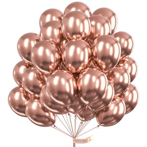 Amazon.com: PartyWoo Metallic Rose Gold Balloons, 50 pcs 12 Inch Rose