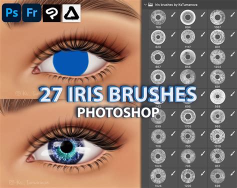 Photoshop Iris Brushes. Photoshop Eye Brush. Digital Brushes - Etsy