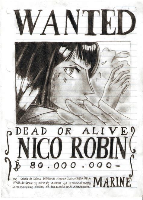 Nico Robin WANTED POSTER by UzumakiKaila on DeviantArt