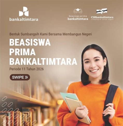 buruan daftar beasiswa prima bankaltimtara  dibuka  syarat