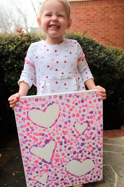 Easy Kid's Valentine's Day Thumbprint Craft | Sunshine and Holly