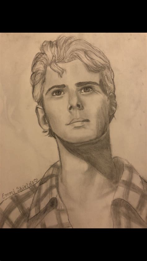 pin  emmi shields  ponyboy sketches sketches male sketch art