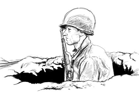 World War 2 Soldier Drawing at PaintingValley.com | Explore collection ...