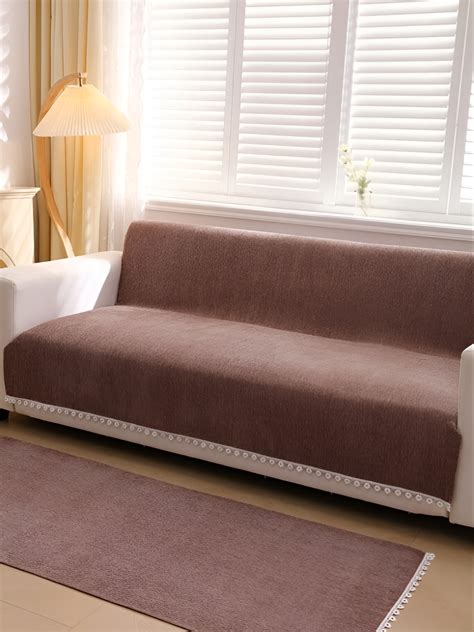 buy homecloud brown white chenille sofa cover sofa covers