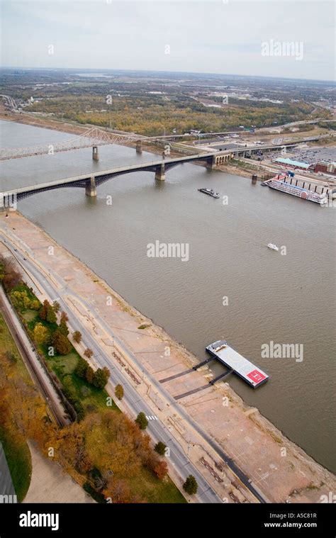 St Louis Missouri MO USA The view from the Gateway Arch observation deck Stock Photo - Alamy