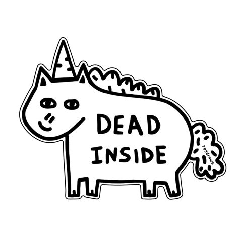 Dead Vinyl Sticker | Unicorn Gang