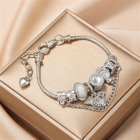 Pulseira Pandora E Vivara - Pulseira Pandora Vivara Berloque Prata Com Pingente Trava Feminina ...