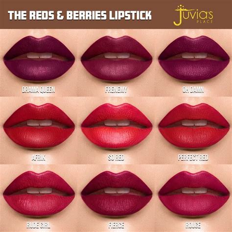 reds berries velvety matte lipsticks  reds