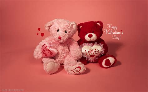 valentines day happy teddy bears hearts i love you hd widescreen ...