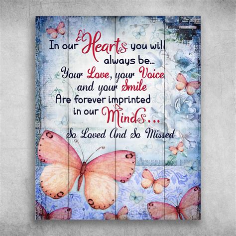 In Our Hearts You Will Always Be Your Love Your Voice And Your Smile