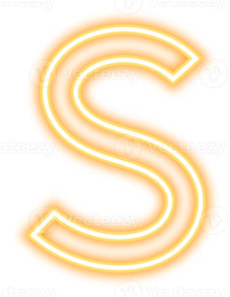 Neon Alphabet Letter S 48476465 PNG