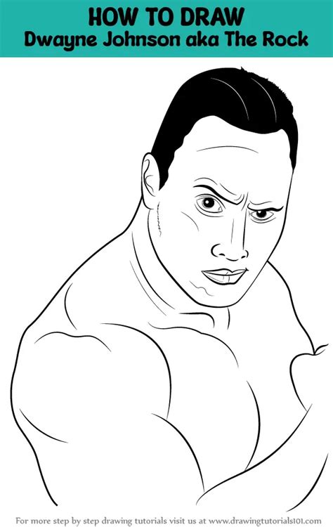 How to Draw Dwayne Johnson aka The Rock (Celebrities) Step by Step ...