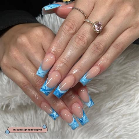 14 Blue French Tip Nails That Look Good at Every Length