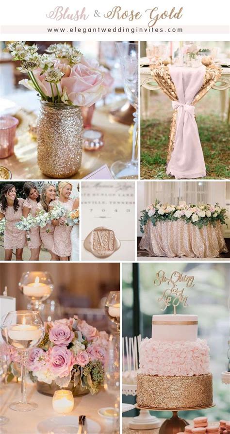 rose gold wedding colors decorate