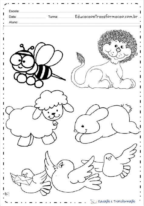 Desenho Para Imprimir Animal - Desenho de animal para colorir e imprimir - Desenhos de animais