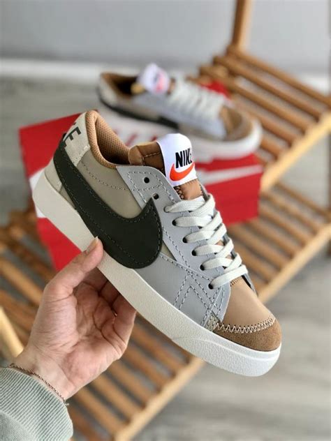 Молодіжні чоловічі шкіряні кросівки nike blazer low 🆕 кеди найк блейзер ...