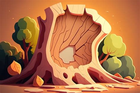 Premium Photo | Abstract background with a natural chunk of wood