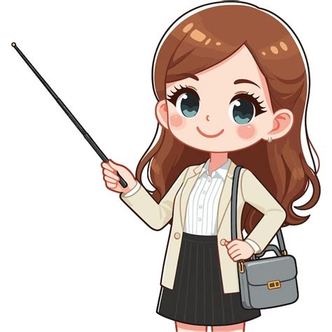 Female Teacher Cartoon Image
