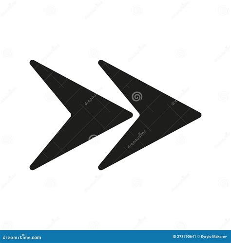 Arrow Icon Pointing Sideways. a Simple and Sleek Icon Featuring an