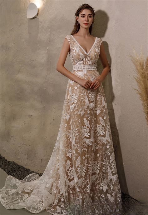 Lace Wedding Gowns With Cap Sleeves
