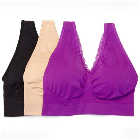 Rhonda Shear 3-Pack "Ahh" Bra with 1 Set Removable Pads - Walmart.com