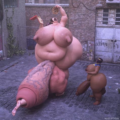 Rule 34 - 2futas 3d big breasts cock vore completely nude duo focus