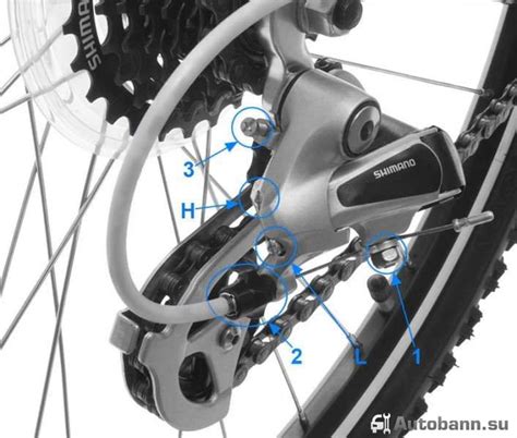 Переключатель скоростей на велосипед задний Shimano - настроить