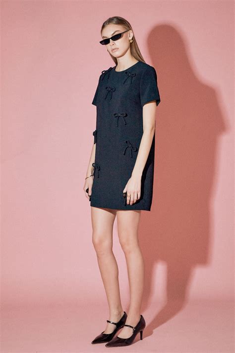Bow Detailed Mini Dress – English Factory