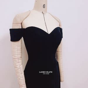 Princess Diana Inspired Black Dress, Little Black Velvet Dress, Iconic ...