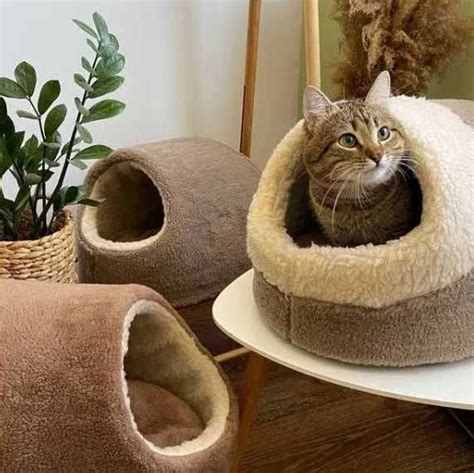 Домик для кота собачки тёплый лежанка тёплая для кошки животных тварин ...