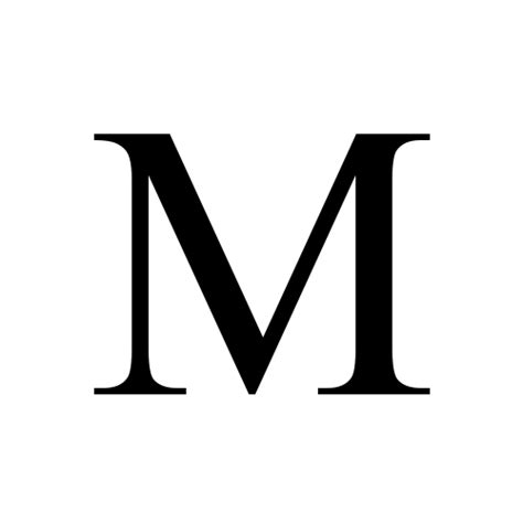 М | cyrillic capital letter em | Times New Roman, Regular @ Graphemica