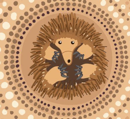 Echidna Aboriginal Painting - Vector - Download Graphics & Vectors