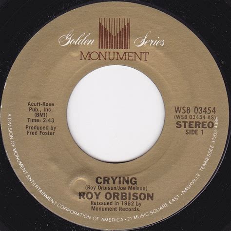 Roy Orbison – Crying (1982, Vinyl) - Discogs