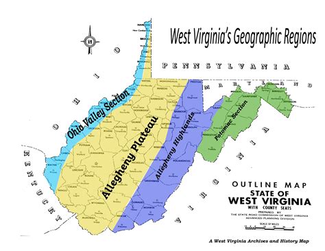 West Virginia Regions Map