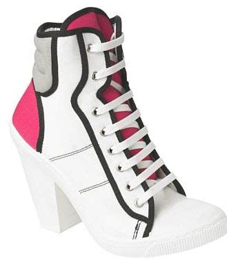 Eeek! High-top heeled trainers from New Look > Shoeperwoman