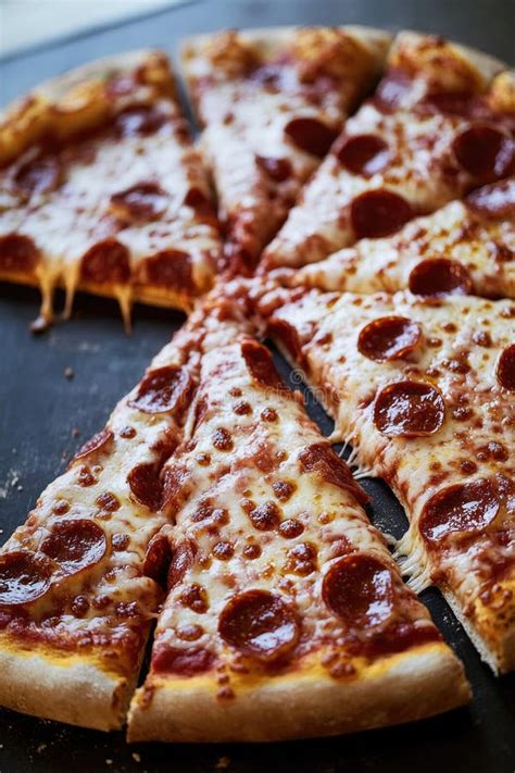 pepperoni pizza stock image image  food crust