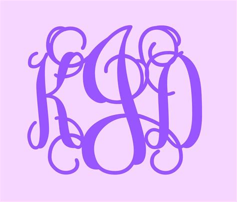 14 Interlocking Monogram Decal | Etsy