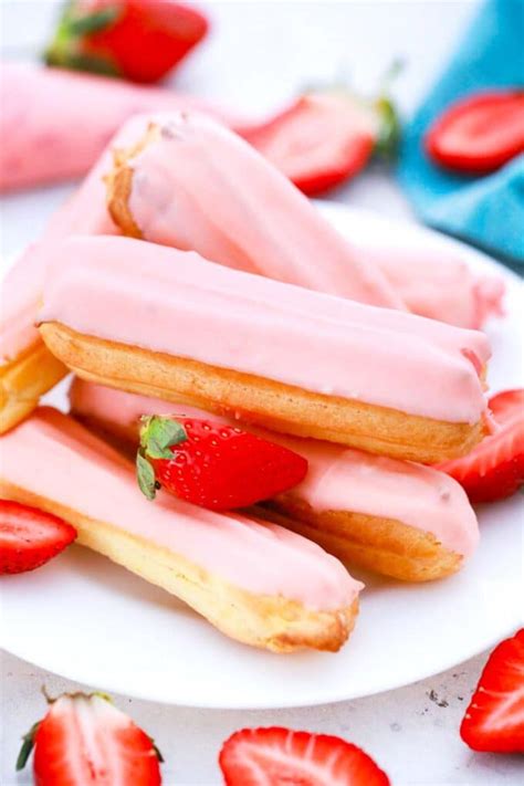 strawberry eclairs recipe sweet  savory meals