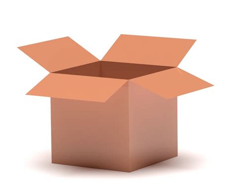 Premium Photo | Gift concept. open brown box isolated on white