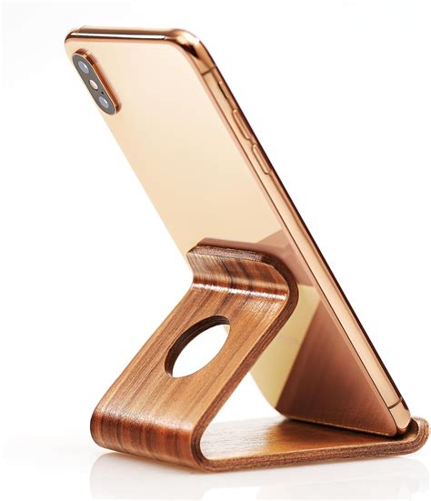 Amazon.com: ZJL Cell Phone Stand for Desk - Portable Wood Phone Holder