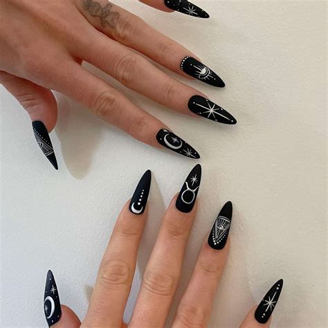 Black Stiletto Nail Designs 2024
